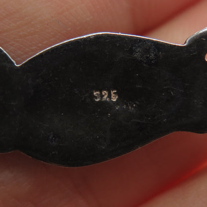 925 Sterling Silver Vintage Parrot Bird Oxidized Charm Pendant
