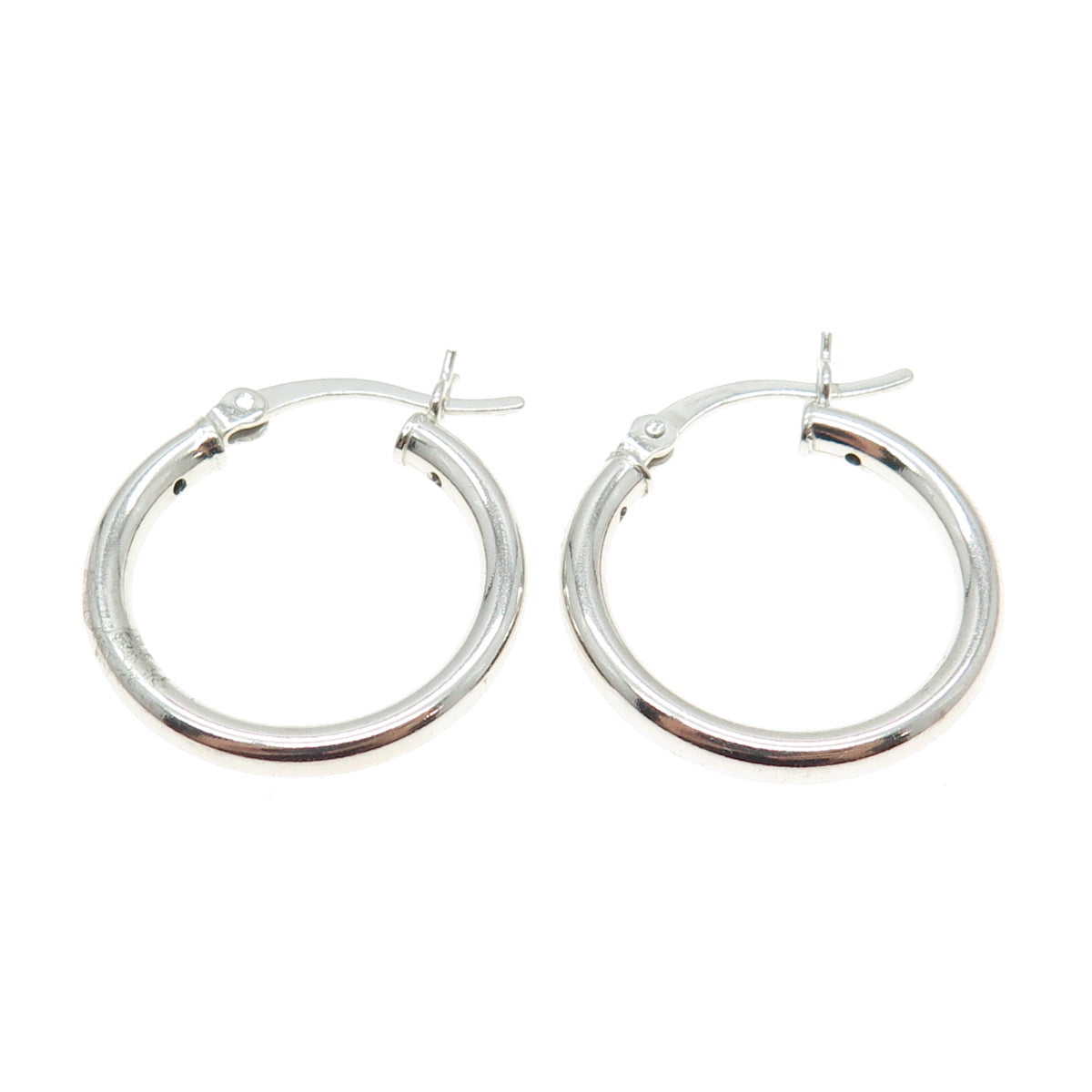 925 Sterling Silver Hinged Hoop Earrings