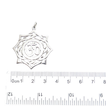 925 Sterling Silver Vintage Om Mantra Pendant