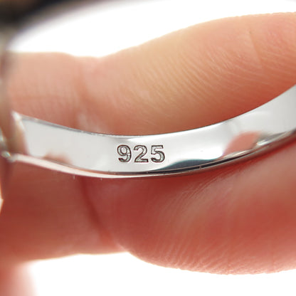 TSIKOLIA 925 Sterling Silver Blue & Purple C Z Vase Oxidized Ring Size 6.5