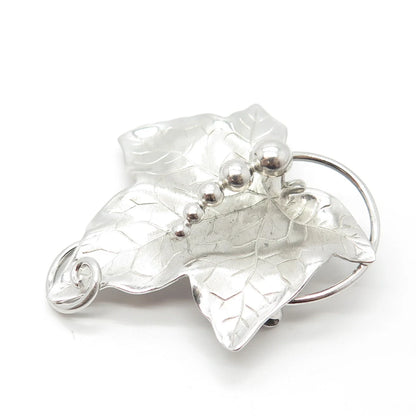 925 Sterling Silver Vintage Carl Art Grape Leaf Pin Brooch