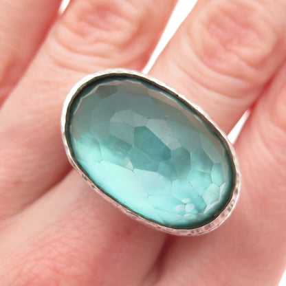 IPPOLITA 925 Sterling Silver Real Doublet MOP Rock Candy Handmade Ring Size 7.75
