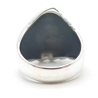 925 Sterling Silver Vintage Ribbed Ring Size 8.25