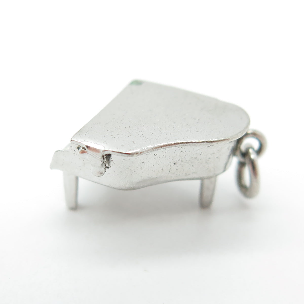 925 Sterling Silver Antique Art Deco Enamel Royal Piano Minimalist 3D Pendant