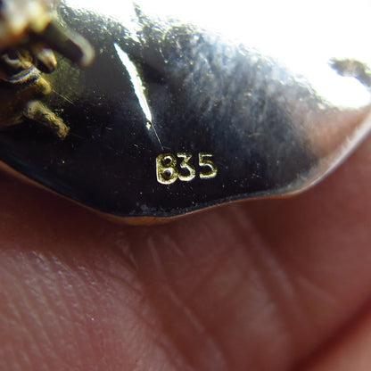 835 Silver Vintage Egyptian Theme Pin Brooch