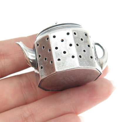 AMCRAFT Attleboro Mass 925 Sterling Silver Antique Teapot Tea Diffuser Strainer