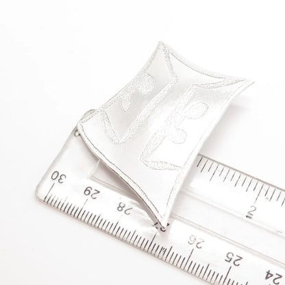 925 Sterling Silver Vintage FAC 1951 Abstract Pin Brooch