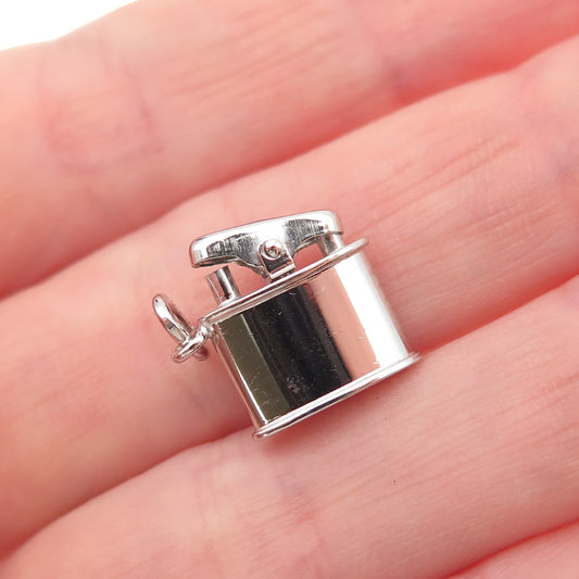 Art's Elegance 925 Sterling Silver Antique Art Deco Lighter 3D Charm Pendant