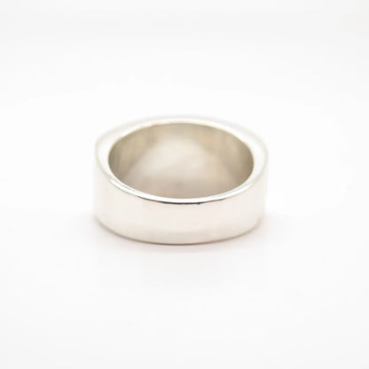 925 Sterling Silver Vintage Modernist Ring Size 8.5