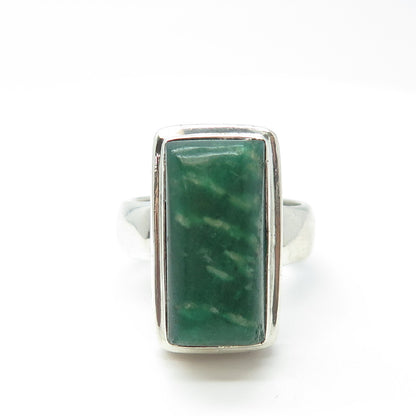 925 Sterling Silver Vintage Real Turquoise Gemstone Ring Size 8.5