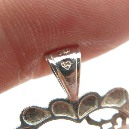 925 Sterling Silver Vintage "Someone Special" Ornate Heart Pendant