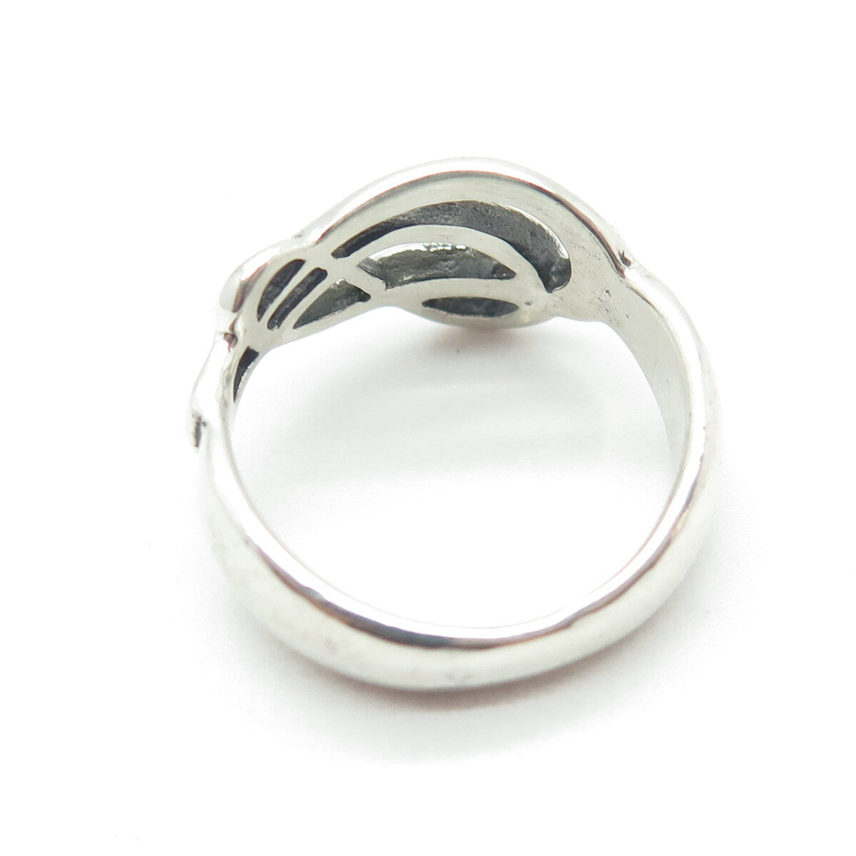 925 Sterling Silver Vintage Cross Modernist Ring Size 7