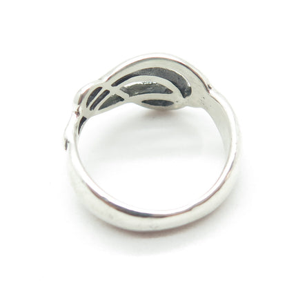 925 Sterling Silver Vintage Cross Modernist Ring Size 7