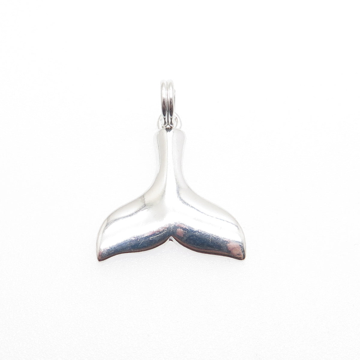 925 Sterling Silver Vintage Whale Tale Minimalist Charm Pendant
