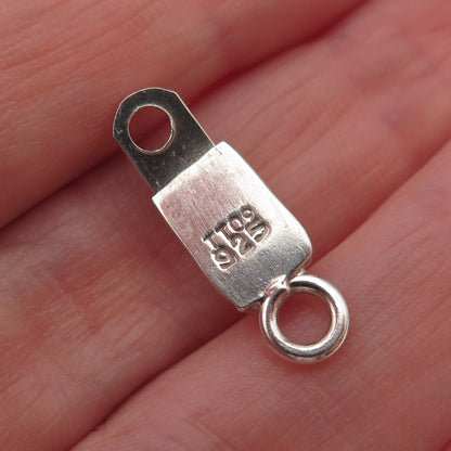 925 Sterling Silver Vintage Mexico Bracelet / Necklace Box Lock Clasp