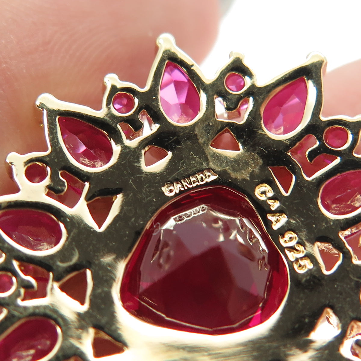 CHATEAU D'ARGENT Sterling Silver Lab-Created Ruby & Pink Sapphire Heart Pendant