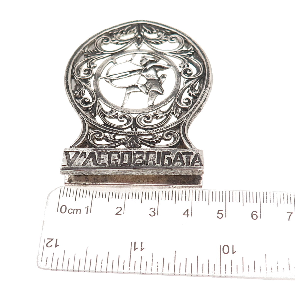 Fulvio Casamonti 800 Silver Vintage V Aerobrigata Italian Air Force Clip