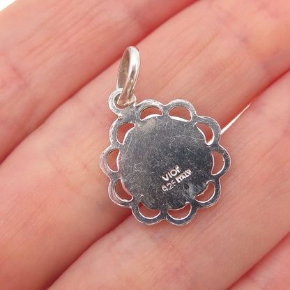 Vior 925 Sterling Silver Vintage Italy Nefertiti Egyptian Charm Pendant