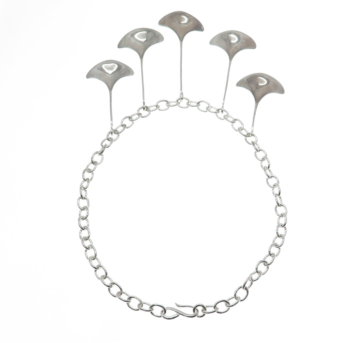 ROBERT LEE MORRIS STUDIO 925 Sterling Silver Vintage Modernist Necklace 18"