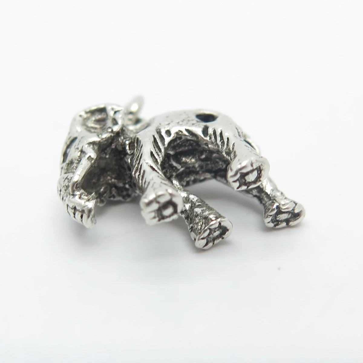 925 Sterling Silver Vintage Elephant for Good Luck Charm Pendant
