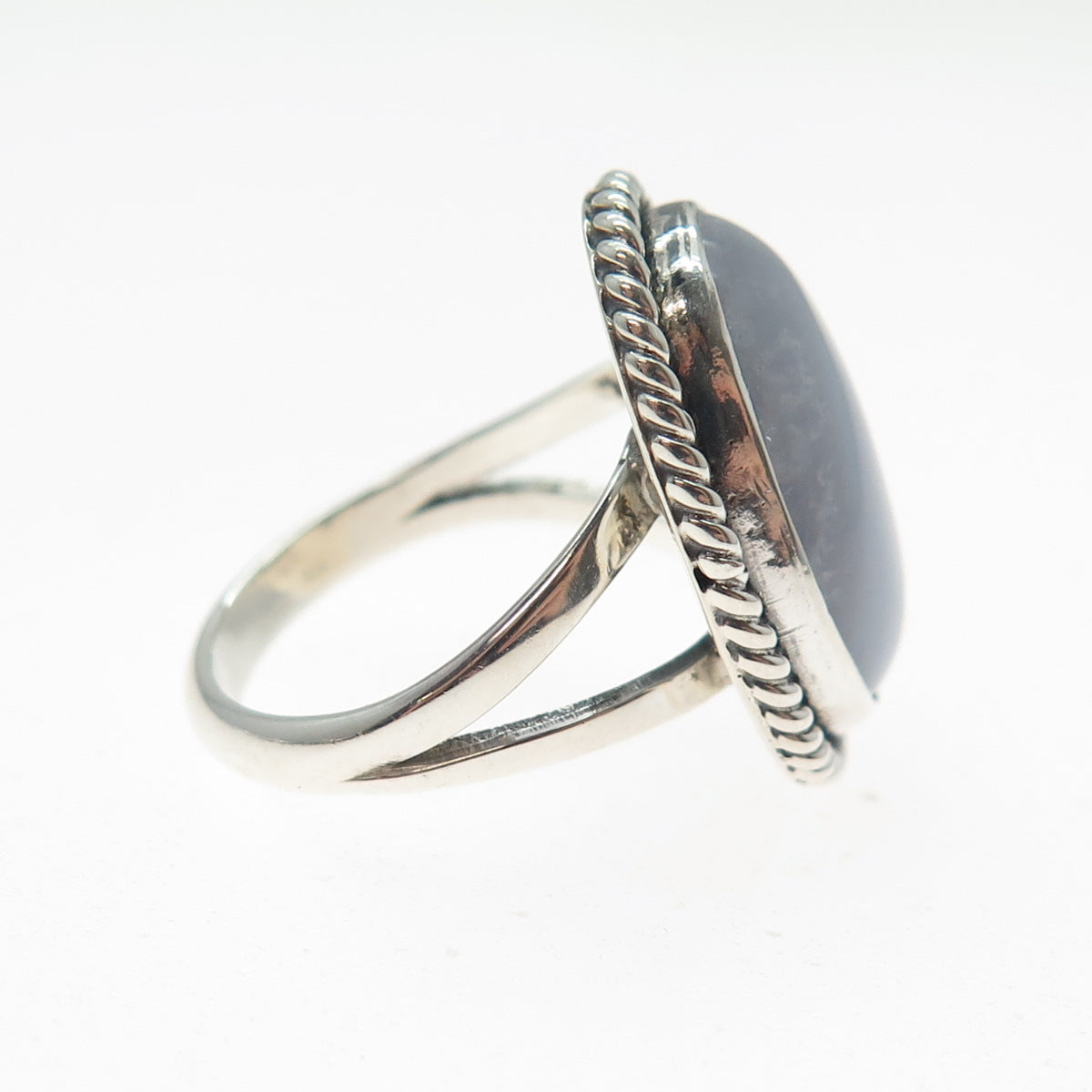GILO & GRACE NAKAI NAVAJO Old Pawn 925 Sterling Silver Lace Agate Ring Size 5.75
