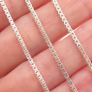 Nicky Butler 925 Sterling Silver Vintage Box Chain Necklace 18"