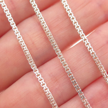 Nicky Butler 925 Sterling Silver Vintage Box Chain Necklace 18"