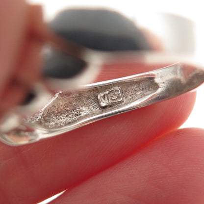 Mei 925 Sterling Silver Vintage Real Iolite Modernist Ring Size 7