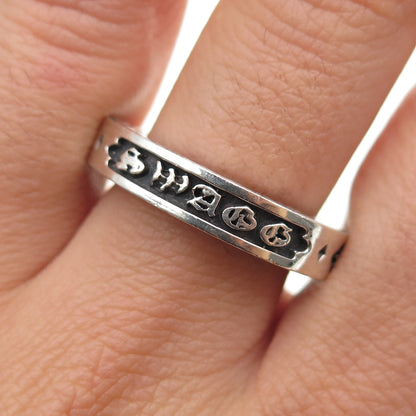 CHULYAKOV NY 925 Sterling Silver Swagg Oxidized Band Ring Size 7.75