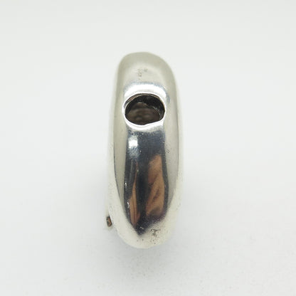 925 Sterling Silver Vintage Southwestern Native Bear Slide Pendant