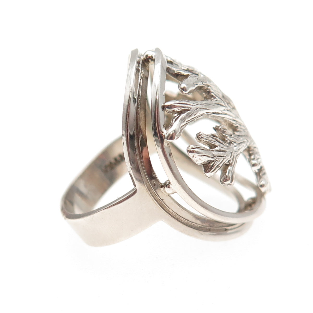 Tahara 925 Sterling Silver Vintage Tree of Life Oxidized Ring Size 6.5