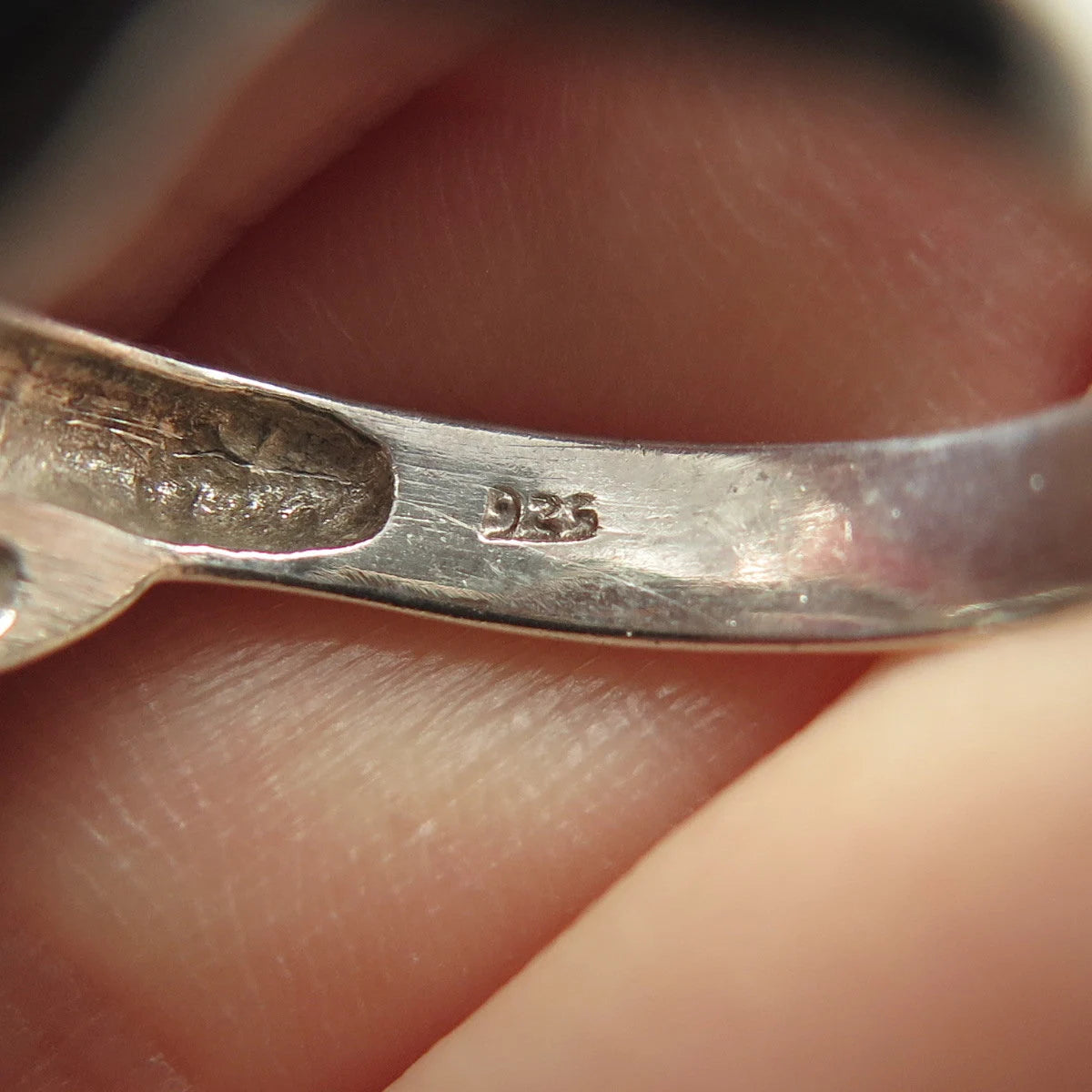 925 Sterling Silver Vintage Chain Ring Size 8.75
