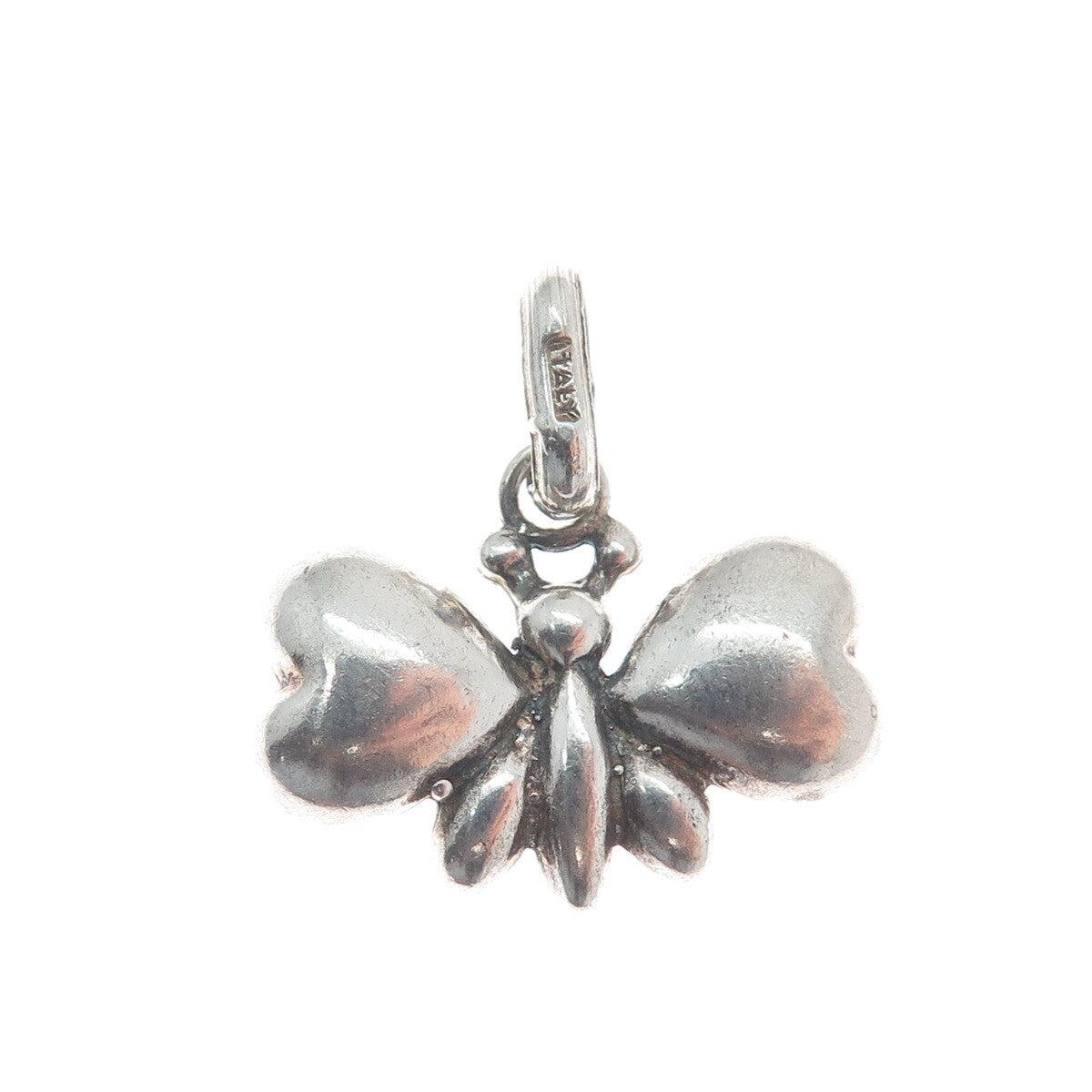925 Sterling Silver Vintage Italy Butterfly Minimalist Charm Pendant