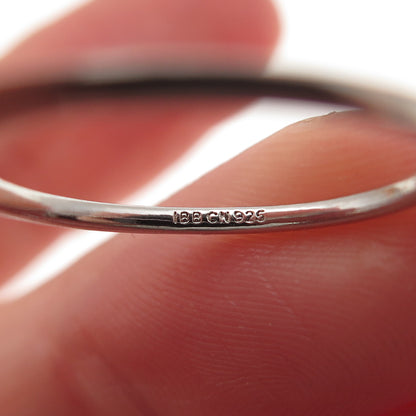 925 Sterling Silver Real Round-Cut Opal & C Z Ring Size 7