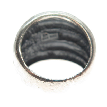 SILPADA 925 Sterling Silver Vintage Ribbed Wide Ring Size 8.75