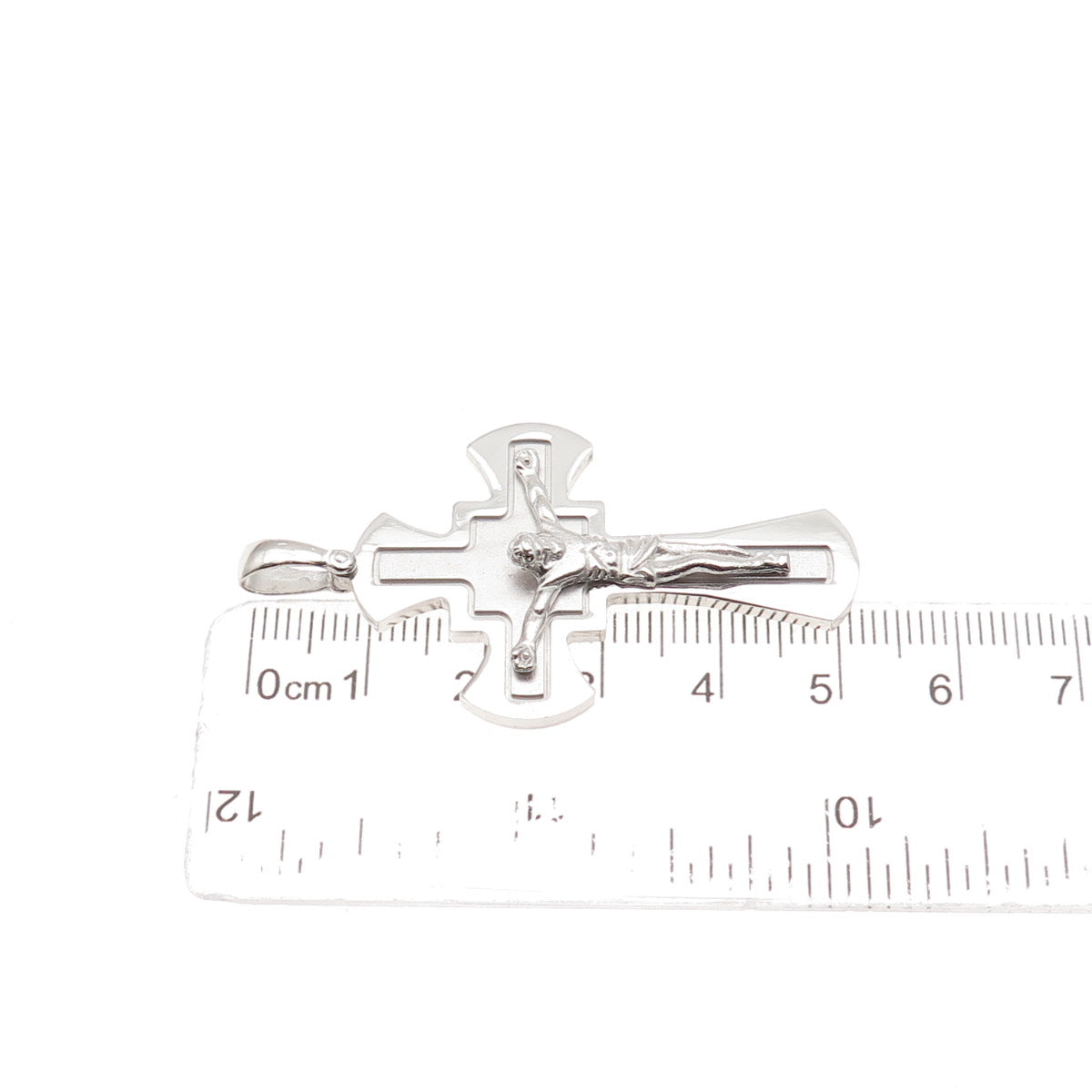 925 Sterling Silver Italy Crucifix Cross Religious Charm Pendant