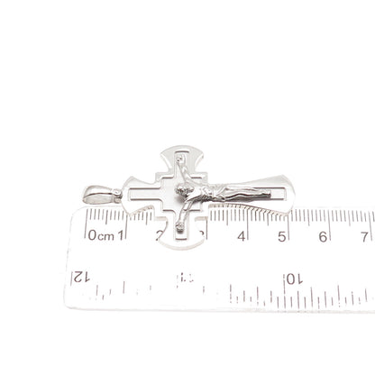 925 Sterling Silver Italy Crucifix Cross Religious Charm Pendant