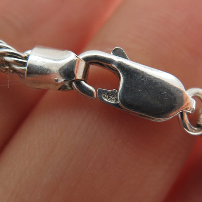 Oroamerica 925 Sterling Silver 14K Gold Vintage Twisted Rope Link Bracelet 7.25"