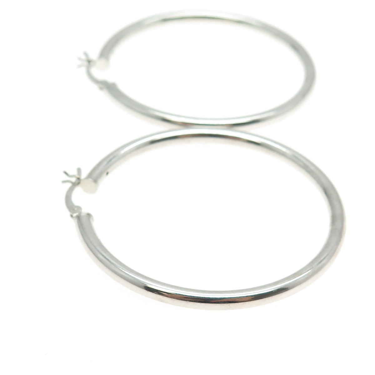 925 Sterling Silver Tube Hoop Earrings