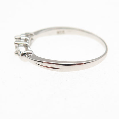925 Sterling Silver Round-Cut C Z Heart Engagement Ring Size 8