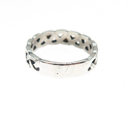 925 Sterling Silver Vintage Celtic Braided Band Ring Size 6.25