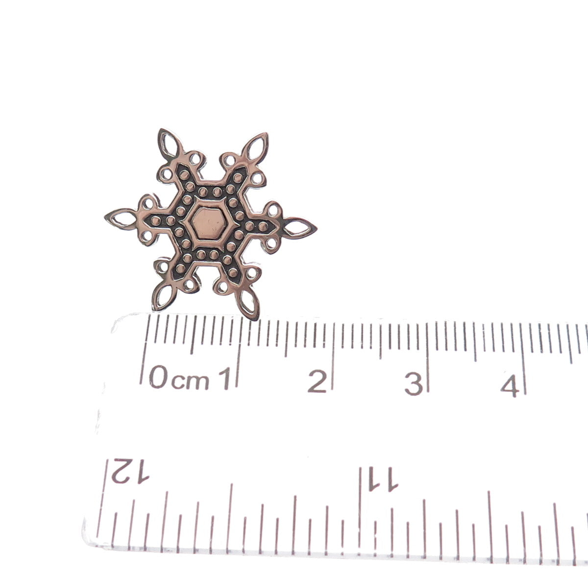 JOHN HARDY 925 Sterling Silver Snowflake Tie Tack / Lapel Pin
