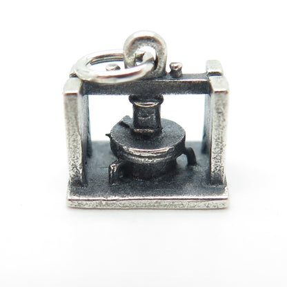 L.G. BALFOUR 925 Sterling Silver Vintage Stamp Maker 3D Charm Pendant