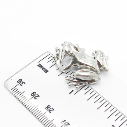 925 Sterling Silver Vintage Frog For Good Luck Pendant