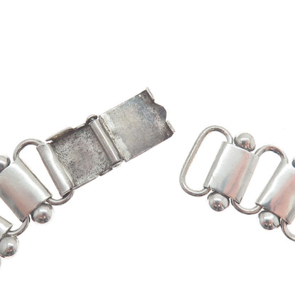 925 Sterling Silver Antique Book Chain Choker Necklace 14" (missing parts)