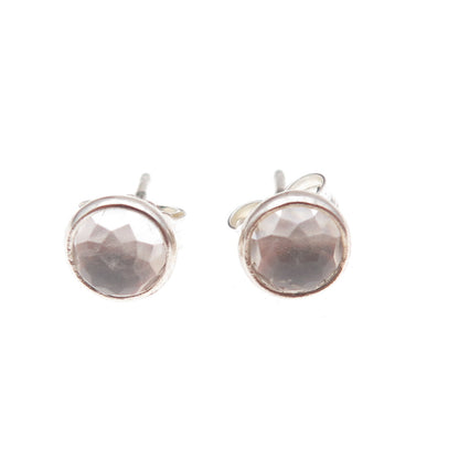Pandora 925 Sterling Silver Clear Crystal April Birthstone Droplet Stud Earrings