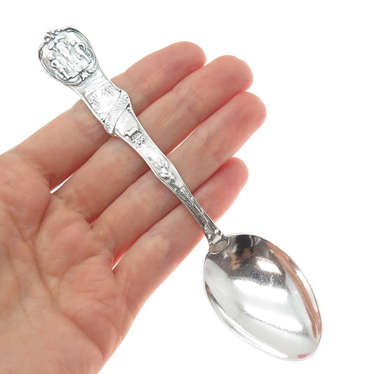 WATSON 925 Sterling Silver Antique Art Deco Wyoming States & Cities Coffee Spoon