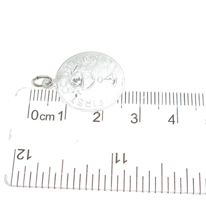 GRIFFITH & SONS CO. Silver Filled Vintage First Communion Charm Pendant