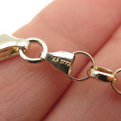 KARIZIA Sterling Silver Gold Plated Vintage Italy Modernist Chain Necklace 24"