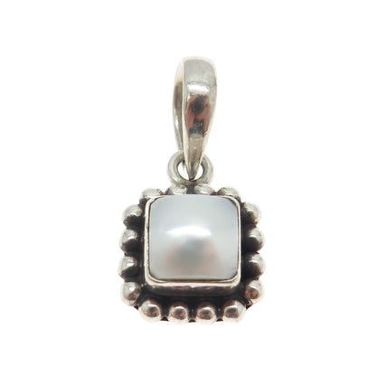 SILPADA 925 Sterling Silver Vintage Real Pearl Beaded Pendant